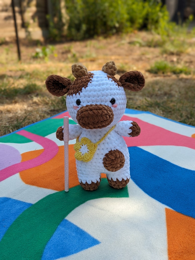Buttercup - Cow Plush - Super Soft Cute Crochet Amigurumi - Cuddly Toy Stuffed Animal