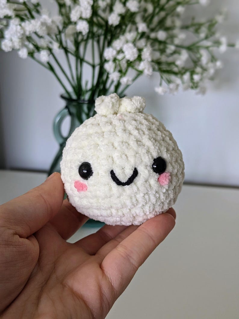 Bao Dumpling Plush - Super Soft Cute Crochet Amigurumi - Cuddly Toy Stuffed Animal