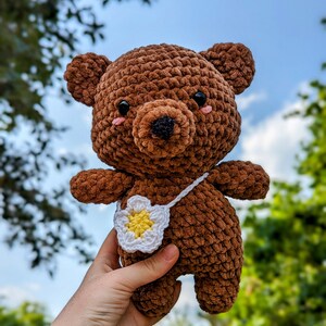 Buddy - Teddy Bear Plush - Super Soft Cute Crochet Amigurumi - Cuddly Toy Stuffed Animal