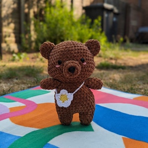 Buddy - Teddy Bear Plush - Super Soft Cute Crochet Amigurumi - Cuddly Toy Stuffed Animal