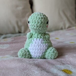 Baby Dinosaur Plush Cuddly Toy - Super Soft Cute Crochet Amigurumi - Cuddly Toy Stuffed Animal