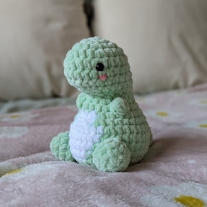 Baby Dinosaur Plush Cuddly Toy - Super Soft Cute Crochet Amigurumi - Cuddly Toy Stuffed Animal