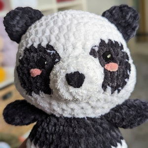 Panda Plush - Super Soft Cute Crochet Amigurumi - Cuddly Toy Stuffed Animal