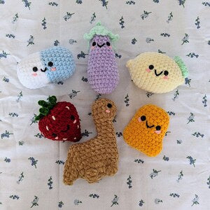 Strawberry Plush - Super Soft Cute Crochet Amigurumi - Cuddly Toy Stuffed Animal