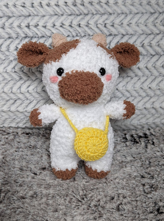 Buttercup - Fluffy Chubby Cow Cuddly Toy - Super Soft Cute Crochet Amigurumi - Plushie Stuffed Animal