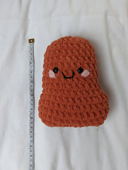 Giant Chicken Nugget Plush - Super Soft Cute Crochet Amigurumi - Cuddly Toy Stuffed Animal
