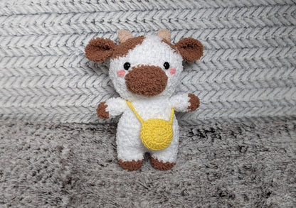 Buttercup - Fluffy Chubby Cow Cuddly Toy - Super Soft Cute Crochet Amigurumi - Plushie Stuffed Animal