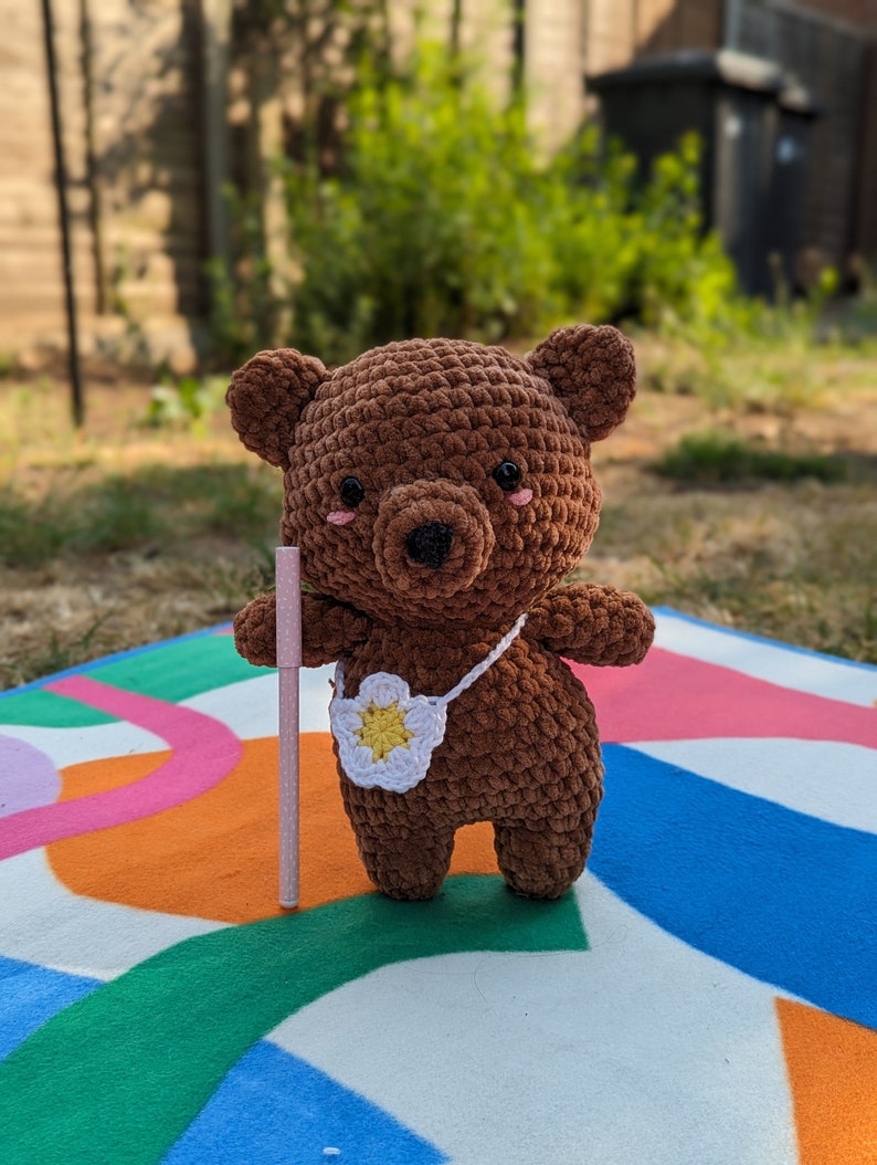 Buddy - Teddy Bear Plush - Super Soft Cute Crochet Amigurumi - Cuddly Toy Stuffed Animal