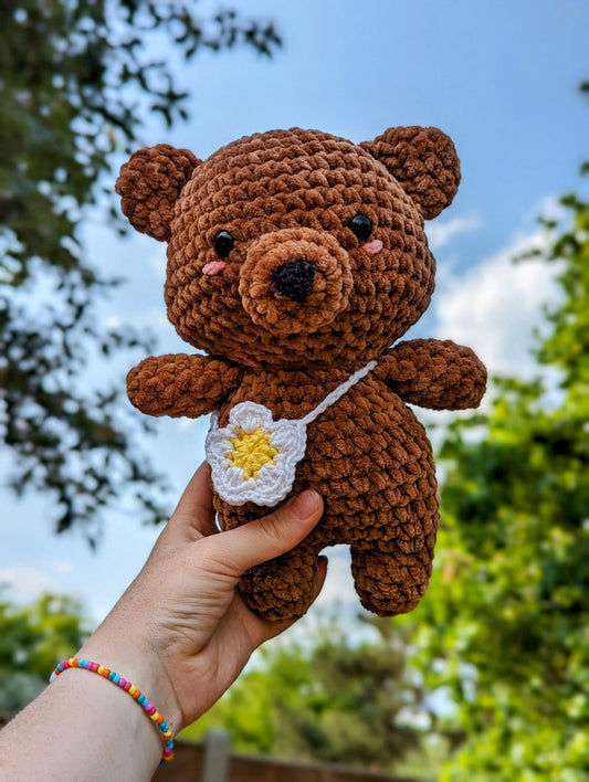 Buddy - Teddy Bear Plush - Super Soft Cute Crochet Amigurumi - Cuddly Toy Stuffed Animal