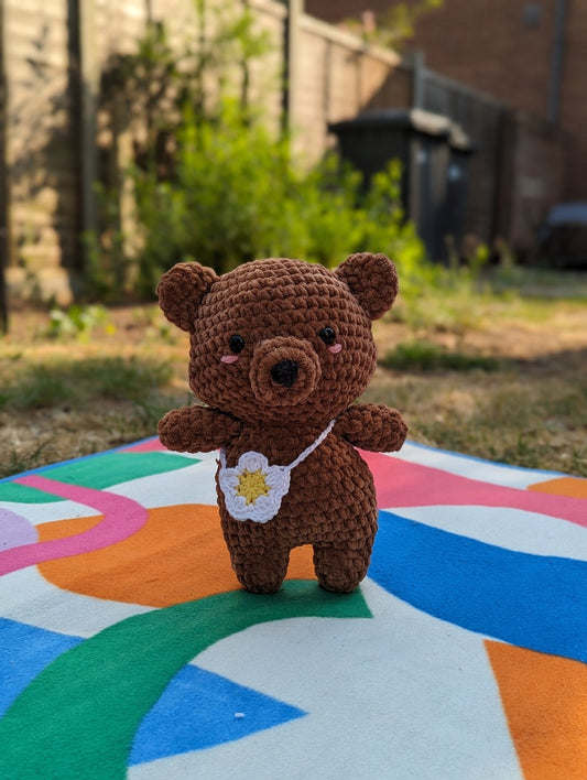 Buddy - Teddy Bear Plush - Super Soft Cute Crochet Amigurumi - Cuddly Toy Stuffed Animal