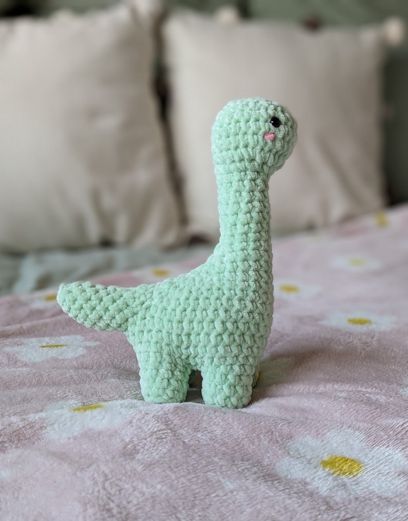 Dinosaur Plush Cuddly Toy - Super Soft Cute Crochet Amigurumi - Cuddly Toy Stuffed Animal