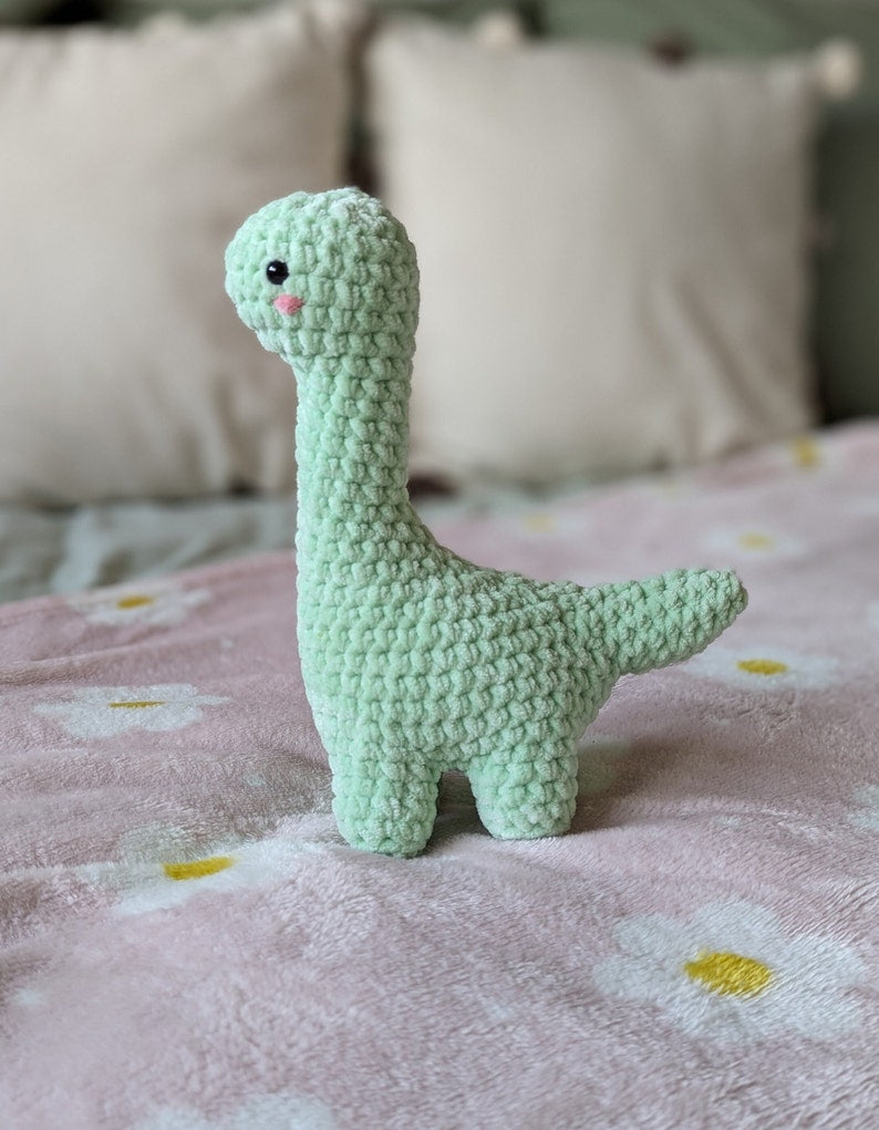 Dinosaur Plush Cuddly Toy - Super Soft Cute Crochet Amigurumi - Cuddly Toy Stuffed Animal