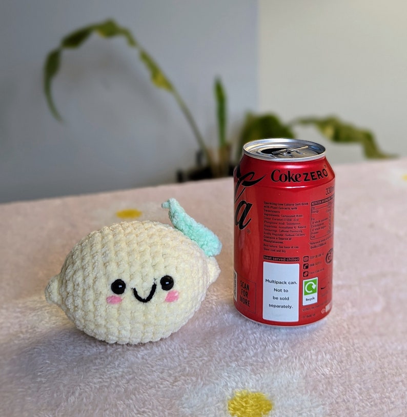 Lemon Plush - Super Soft Cute Crochet Amigurumi - Cuddly Toy Stuffed Animal