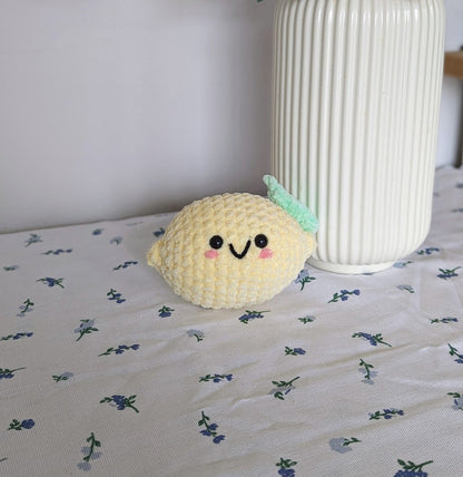 Lemon Plush - Super Soft Cute Crochet Amigurumi - Cuddly Toy Stuffed Animal