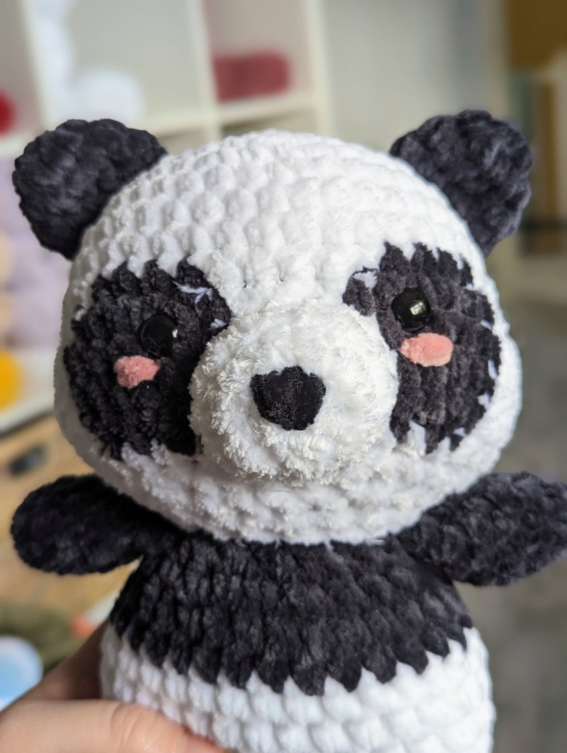 Panda Plush - Super Soft Cute Crochet Amigurumi - Cuddly Toy Stuffed Animal