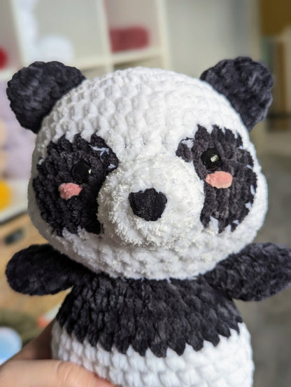 Panda Plush - Super Soft Cute Crochet Amigurumi - Cuddly Toy Stuffed Animal
