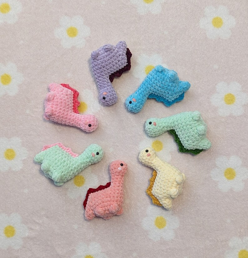 Blue Dinosaur Plush - Removable Bucket Hat - Super Soft Cute Crochet Amigurumi - Cuddly Toy Stuffed Animal