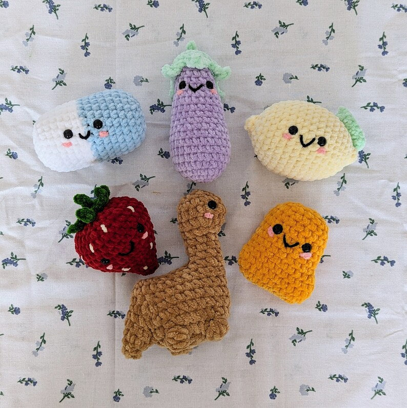 Chill Pill Plush - Super Soft Cute Crochet Amigurumi - Cuddly Toy Stuffed Animal