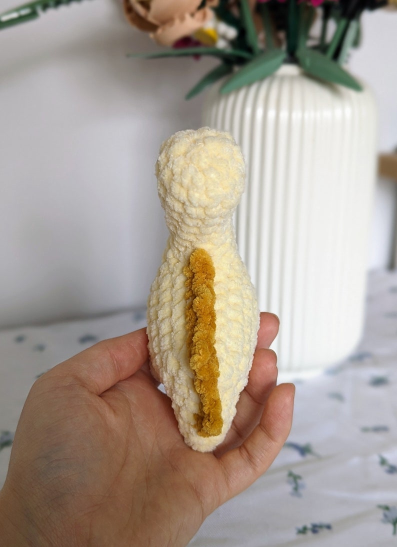 Yellow Dinosaur Plush - Removable Bucket Hat - Super Soft Cute Crochet Amigurumi - Cuddly Toy Stuffed Animal