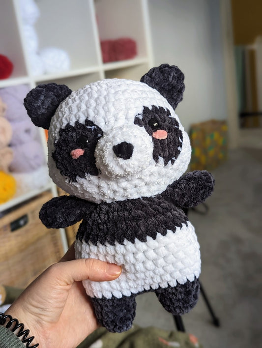 Panda Plush - Super Soft Cute Crochet Amigurumi - Cuddly Toy Stuffed Animal