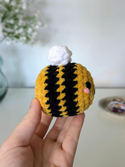 Gold Bee Plush - Super Soft Cute Crochet Amigurumi - Cuddly Toy Stuffed Animal