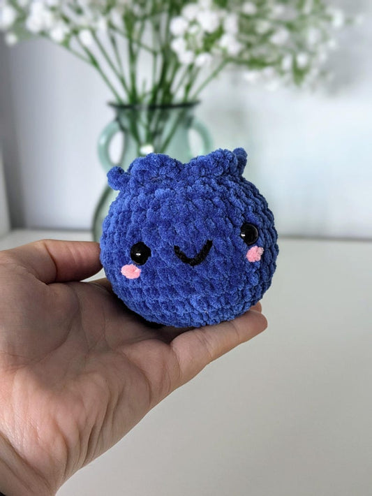 Crochet Blueberry Plush: Super Soft Amigurumi Toy