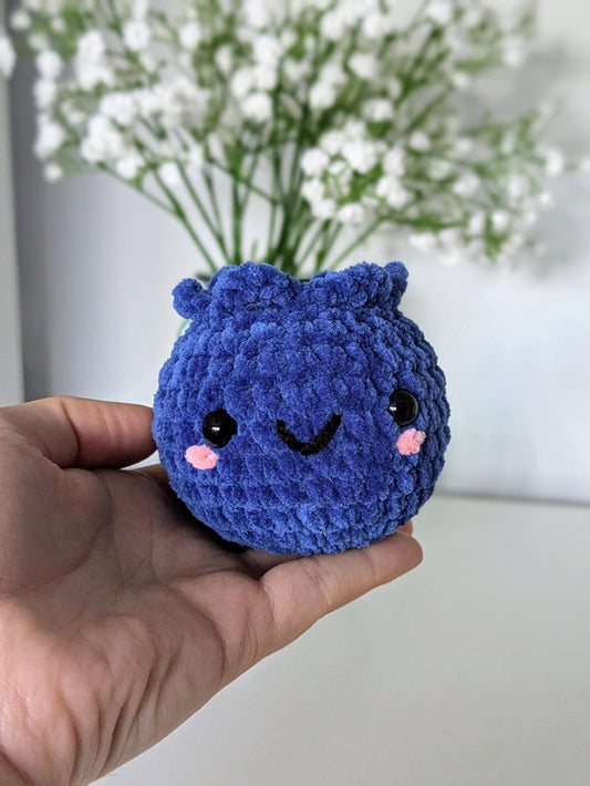 Crochet Blueberry Plush: Super Soft Amigurumi Toy