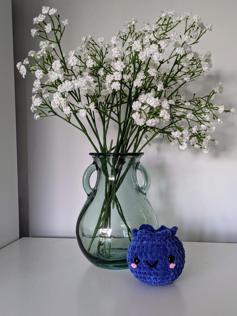 Crochet Blueberry Plush: Super Soft Amigurumi Toy