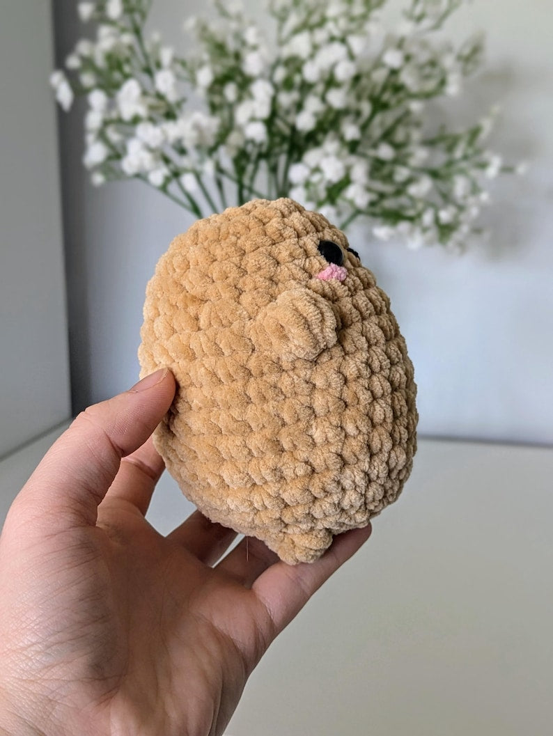 Potato Plush - Super Soft Cute Crochet Amigurumi - Cuddly Toy Stuffed Animal
