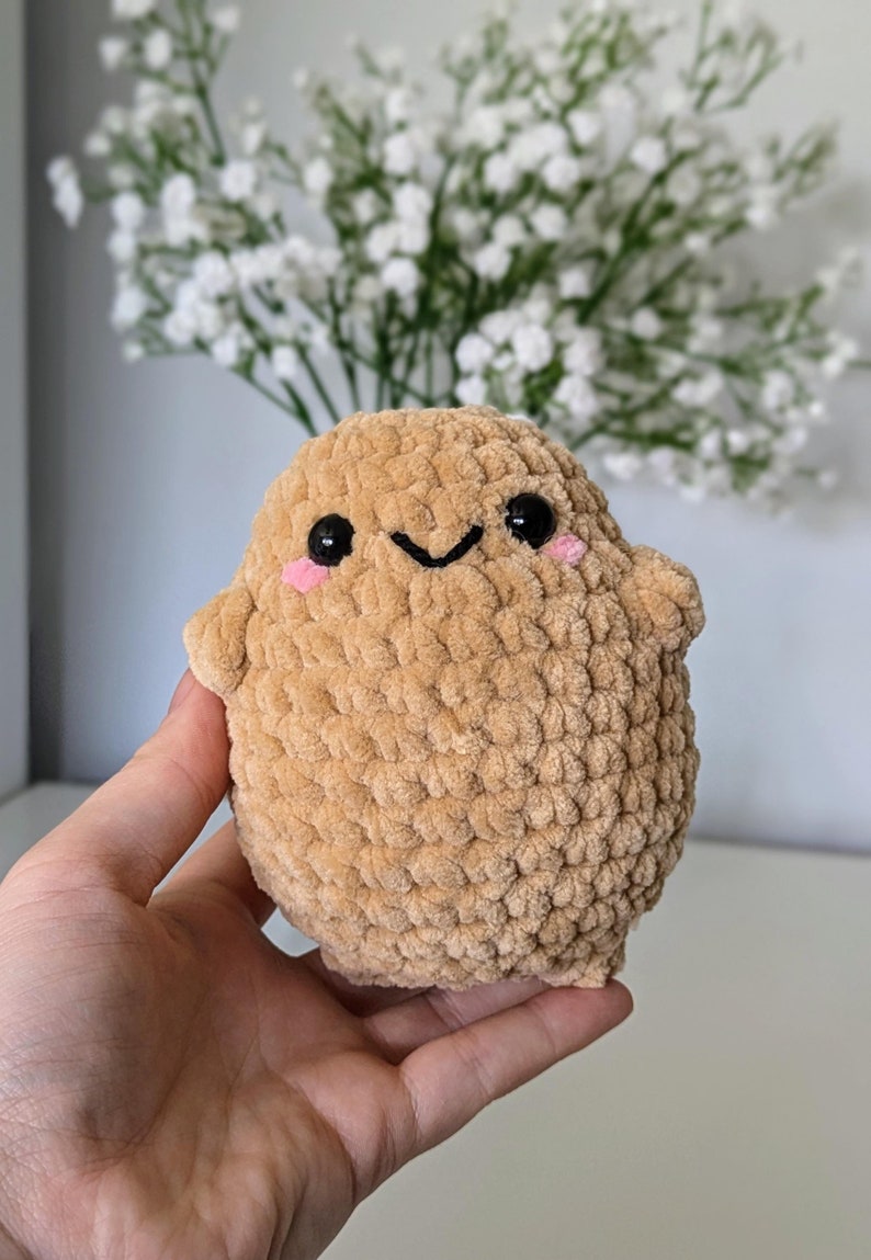 Potato Plush - Super Soft Cute Crochet Amigurumi - Cuddly Toy Stuffed Animal